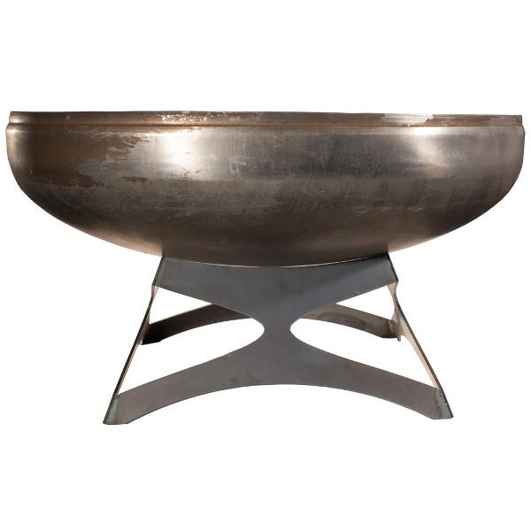 Liberty Fire Pit with Curved Base - Outdoor Patio & Backyard Fire Pit for Camping, Garden, and Deck - Durable Steel Fire Bowl for Cozy Evenings
