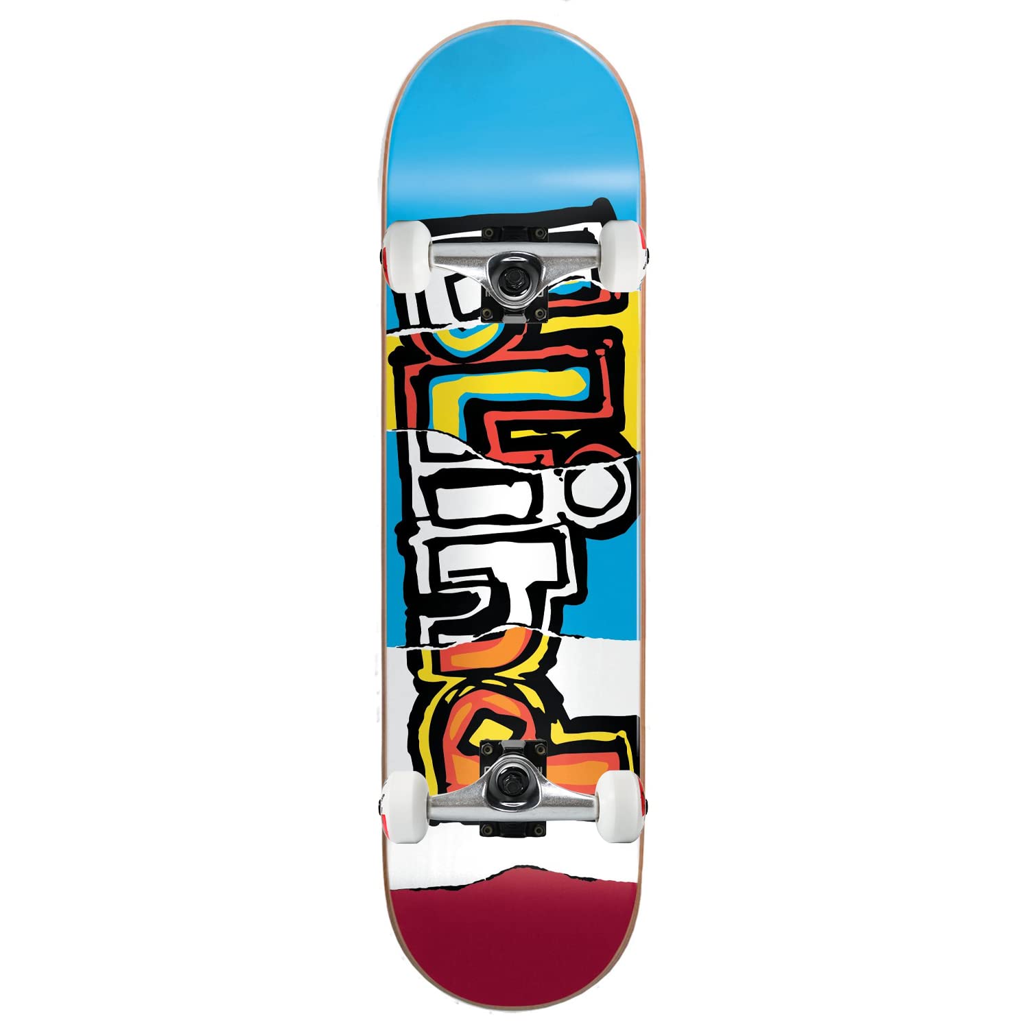 Blind Skateboard Complete OG Ripped Blue/Red 8.0 x 31.6 Inch - Perfect for Street Skating and Park Tricks