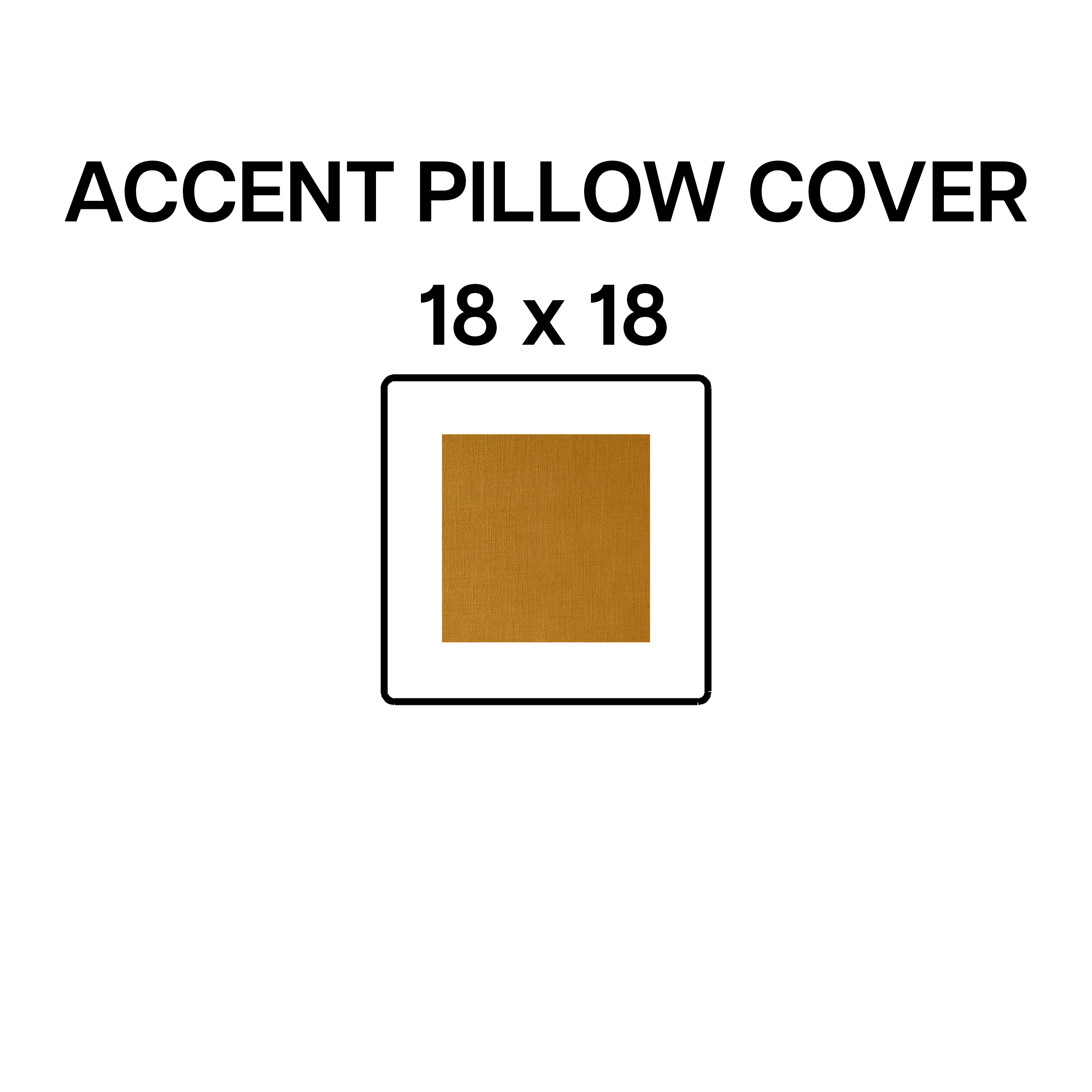 18x18 Inch Decorative Throw Pillow Cover - Dijon Brown Linen Blend Cushion Case for Sofa, Bed, Chair - Home Decor Accent Pillow for Living Room, Bedroom, Office