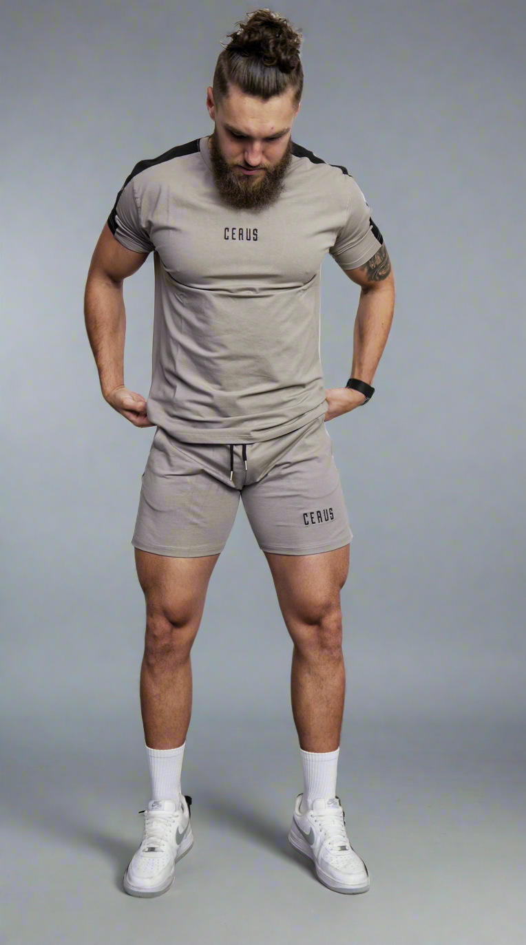 Cerus Biscuit Alexander Shorts - Comfortable Men's Casual Shorts for Summer, Gym & Outdoor Activities | Breathable & Lightweight Fabric