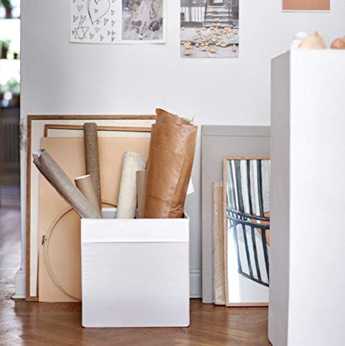 Foldable Fabric Storage Bins 13x15x13 Inches - 2 Pack White Closet Organizer Cubes for Home, Nursery, Office & Shelves | Perfect for Clothes, Toys & Home Organization