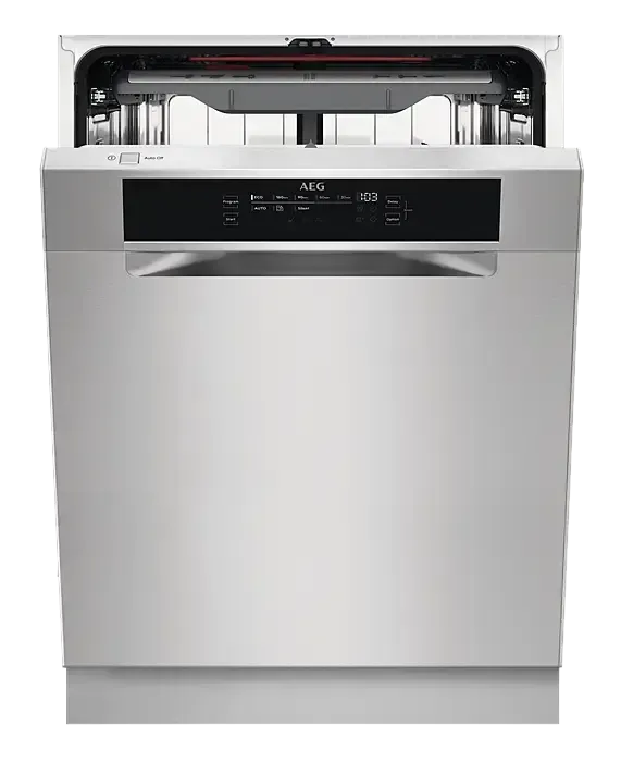 AEG 60cm Built-In Dishwasher | Stainless Steel Finish | Energy Efficient | Quiet Operation | Perfect for Small to Medium Kitchens