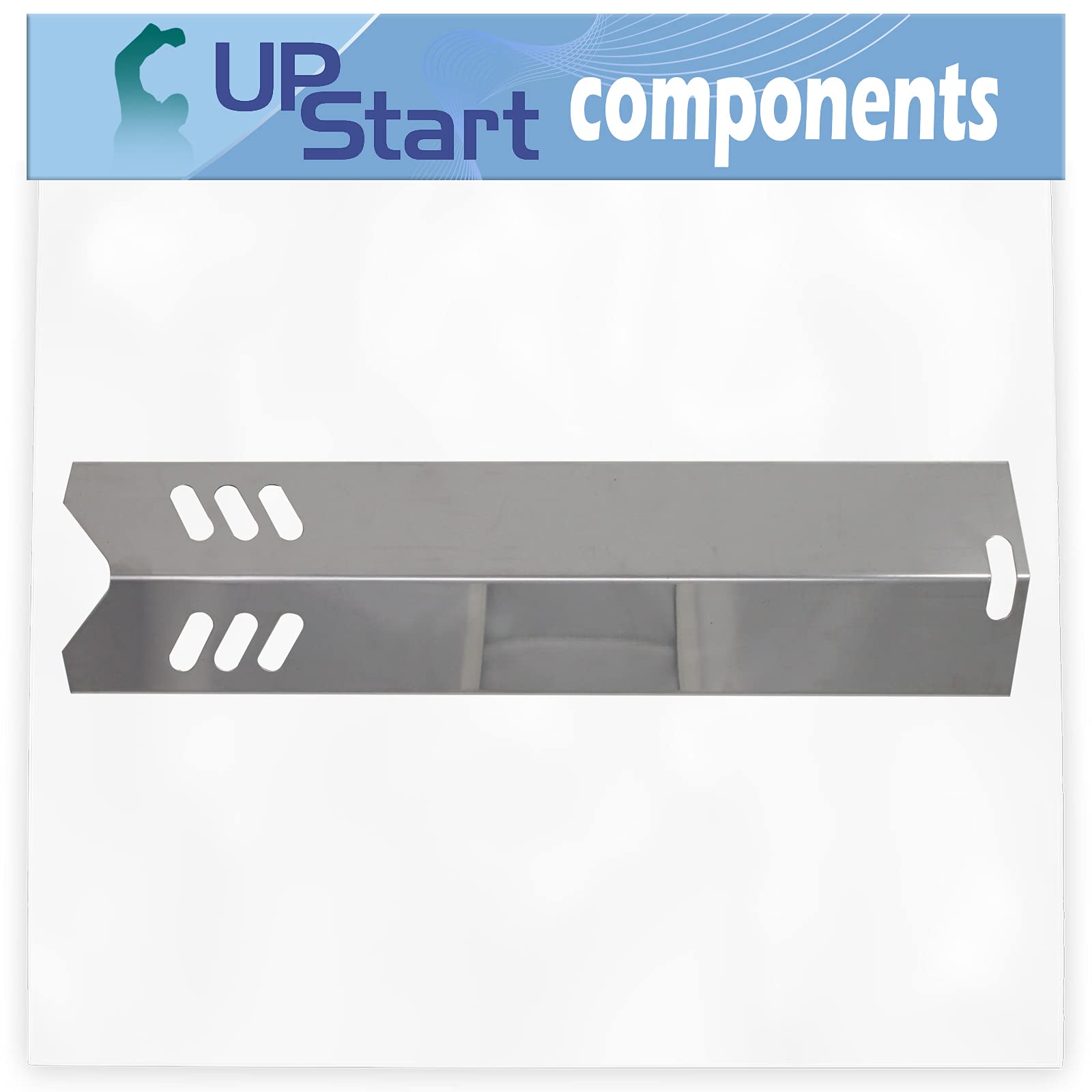 3-Pack Stainless Steel BBQ Grill Heat Shield Plates - Compatible with Phoenix KS10002, Flame Tamer, Guard & Deflector - Durable 15
