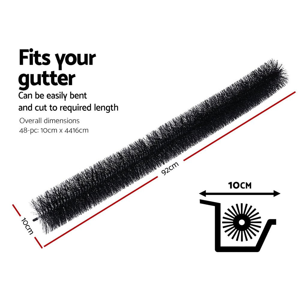 **Gutter Guard Brush - 44M 92X10cm (48PCS) - Heavy-Duty Gutter Cleaning Brush for Leaves & Debris - Perfect for Home, Roof, and Downspout Maintenance**