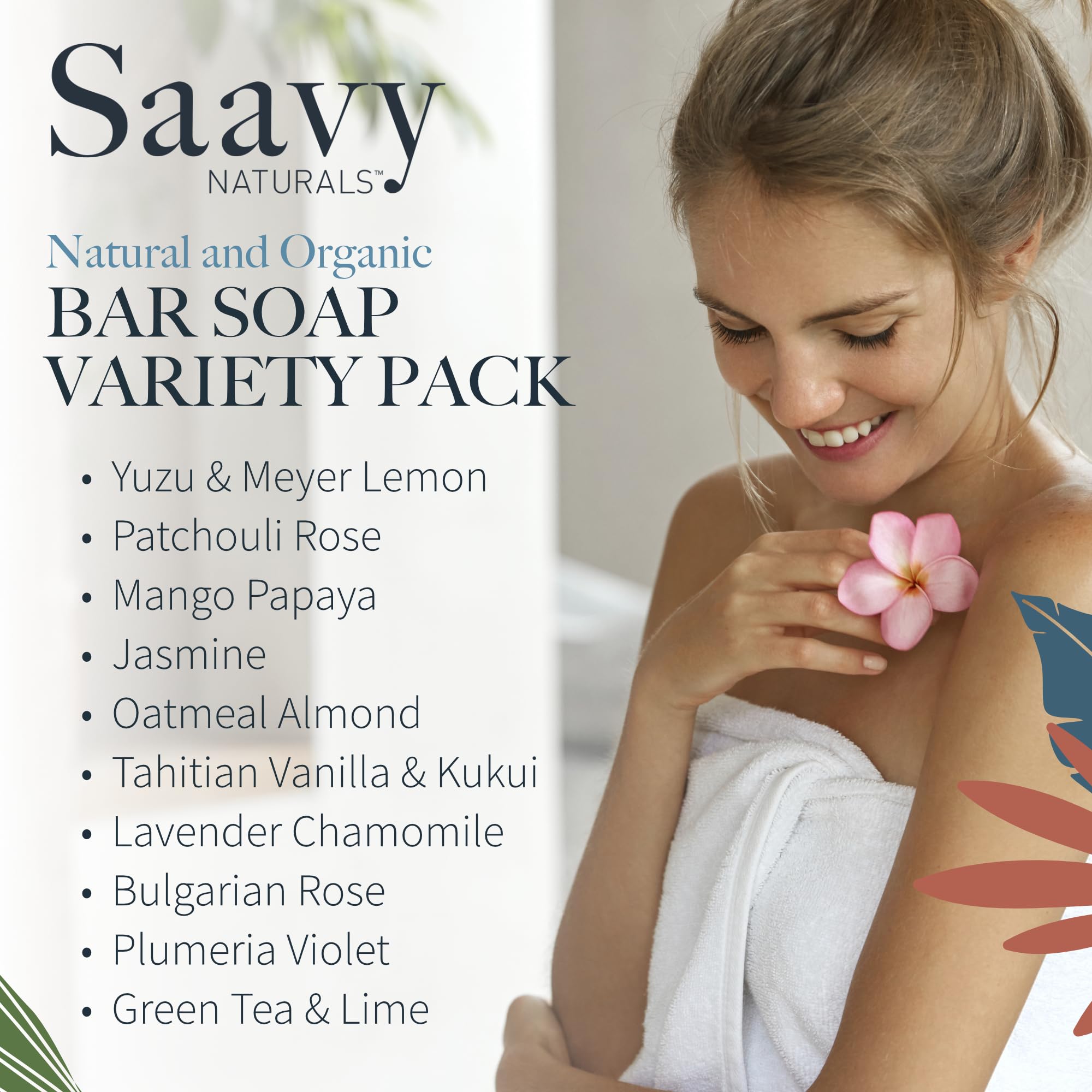 Saavy Naturals Organic Heart Shaped Soap Gift Set - 10 Pack Vegan Scented Soap Bars (1.2 Oz Each) for Body Wash & Hand Care | Made in USA | Perfect for Valentine's Day Gifts, Wedding Favors & Self-Care Pampering