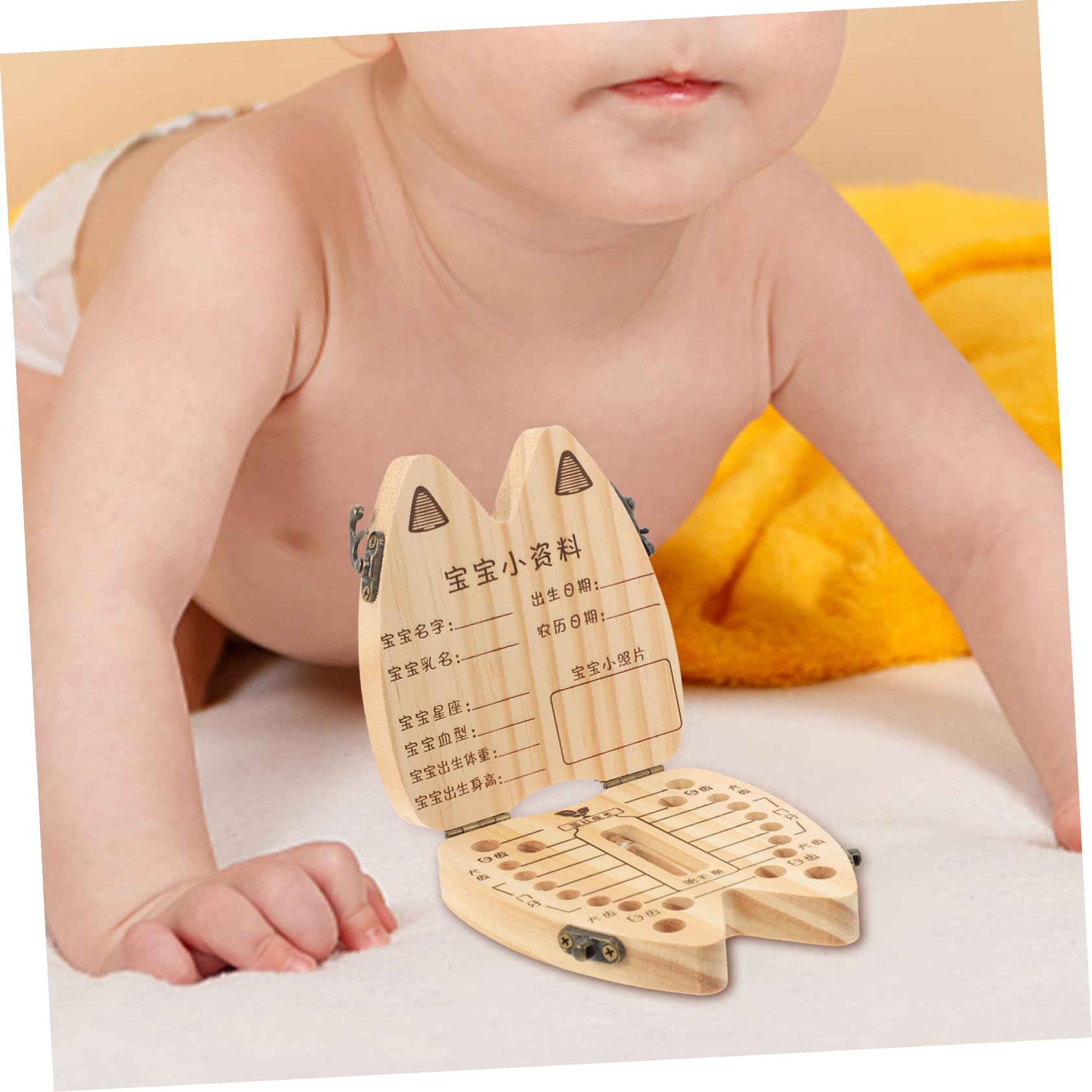 UPKOCH 4-Pack Wooden Tooth Storage Cases - Natural Tooth Saver Containers for Travel & Home Organization | Perfect for Dentists, Collectors & Baby Teeth Keepsakes
