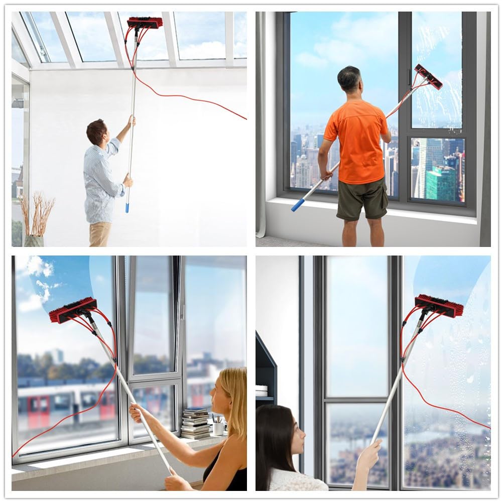 **DYRABREST Water Fed Pole Kit – Extendable Telescopic Window Cleaning Brush for Outdoor Glass, Solar Panels & Surfaces – High-Pressure Spray Washer (US Stock) – Perfect for Home, Commercial & RV Cleaning**