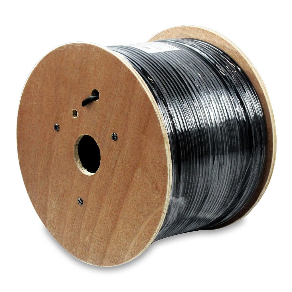 Outdoor Cat6 Ethernet Cable - Burial Gel Filled, Waterproof, 23AWG, 550MHz, Black (6eospgbk2n) - Ideal for Underground Wiring, Landscaping, and Outdoor Network Installations