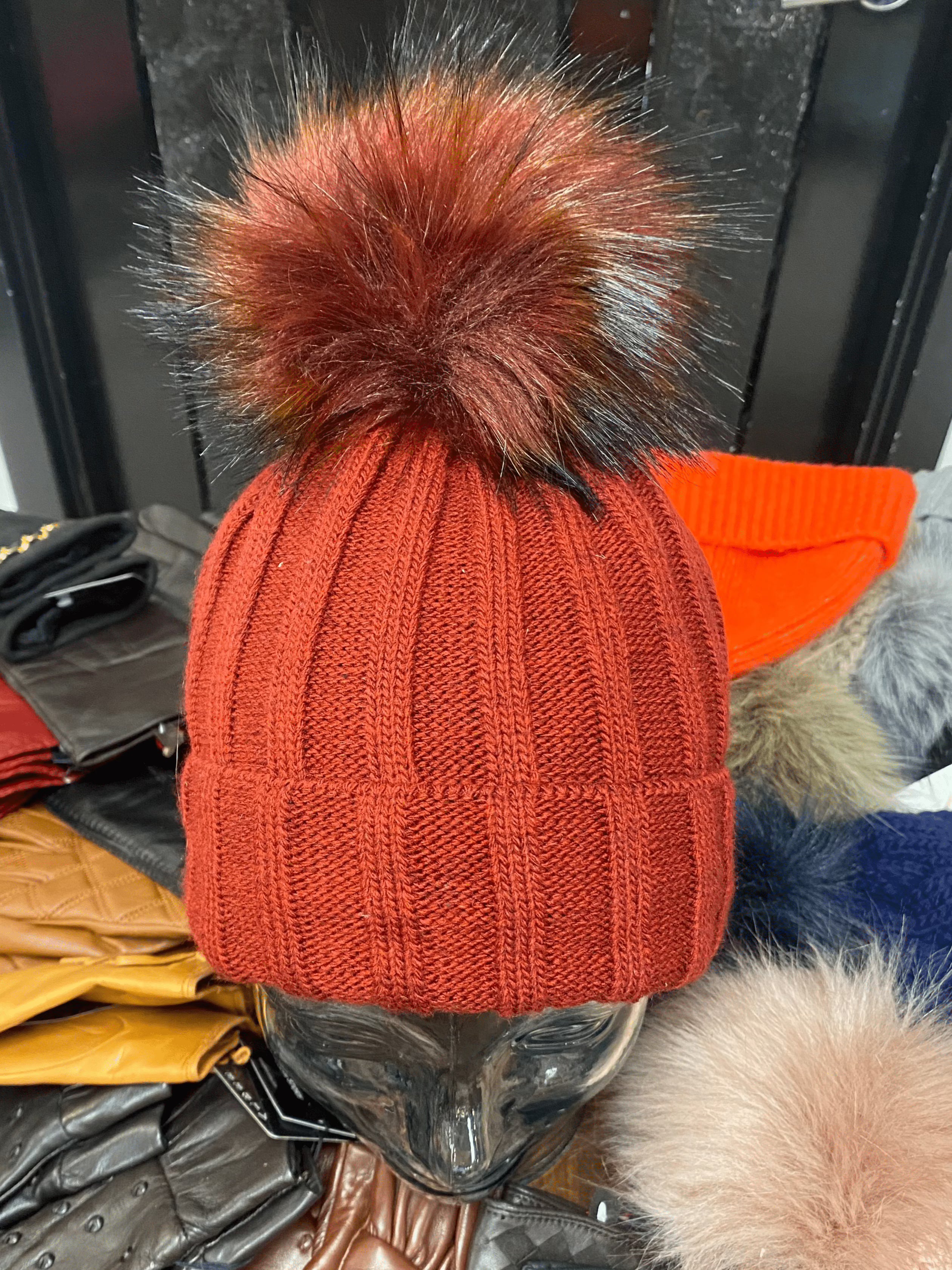 Cozy Knit Fleece Lined Pom Pom Winter Beanie Hat for Women - Warm Soft Cuffed Knit Hat for Cold Weather, Outdoor Activities & Fashion Accessories