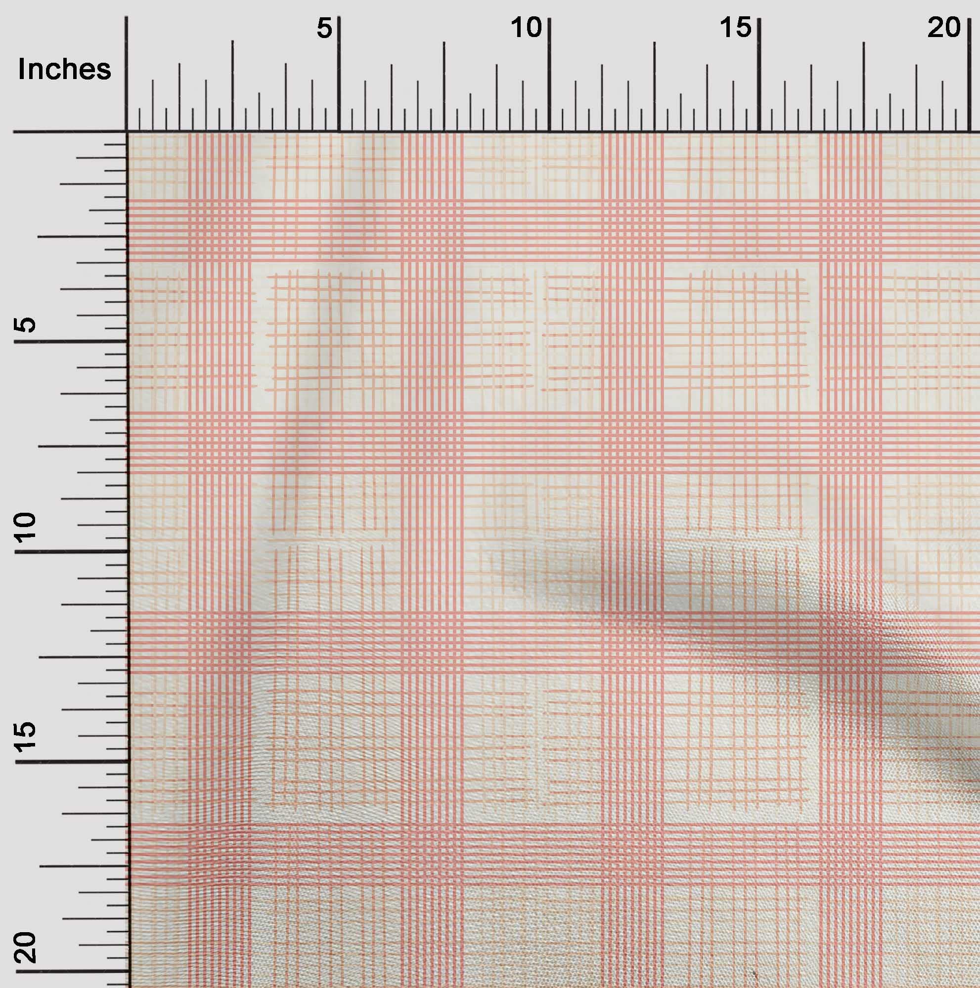 oneOone Viscose Chiffon Fabric - Light Pink Check Print Dress Material (42 Inches Wide) | Perfect for Summer Dresses, Blouses & DIY Fashion Projects