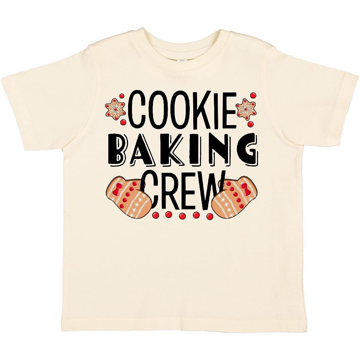 Inktastic Christmas Cookie Baking Crew Toddler T-Shirt with Oven Mitts - Fun Holiday Baking Outfit for Kids