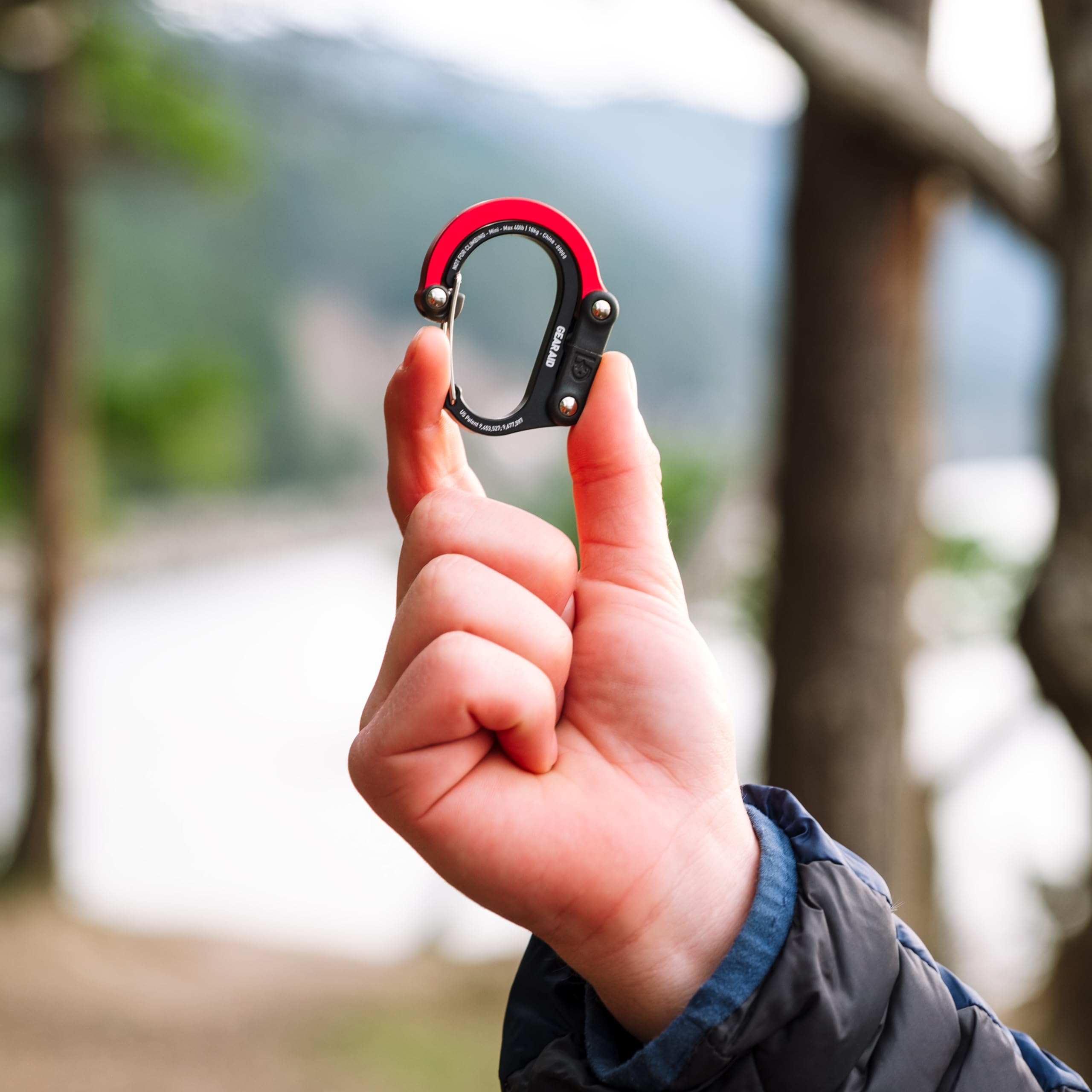 GEAR AID HEROCLIP Mini Carabiner Gear Clip & Hook - Compact Travel Accessory for Backpacks, Bags, and Outdoor Adventures