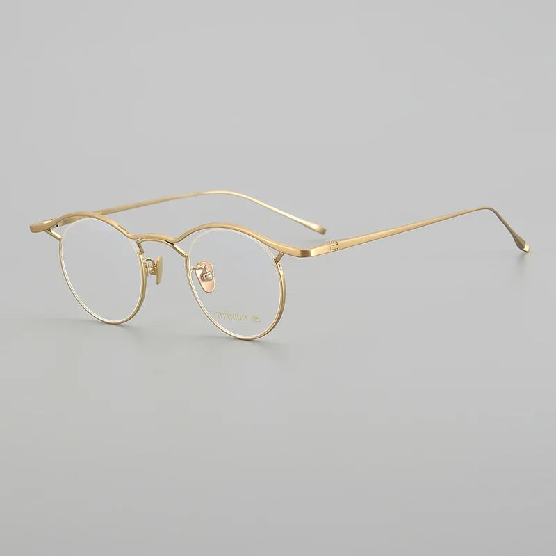 Aror Unisex Full Rim Round Titanium Eyeglasses 44901 - Lightweight & Durable Frame for Men & Women - Perfect for Reading, Work & Everyday Use