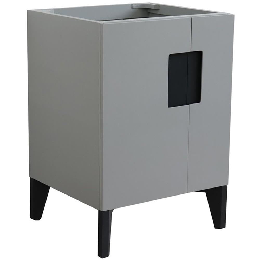 Kolb 24 Inch Single Sink Bathroom Vanity in Light Gray - Solid Wood Cabinet Only for Modern Home & Powder Room Decor