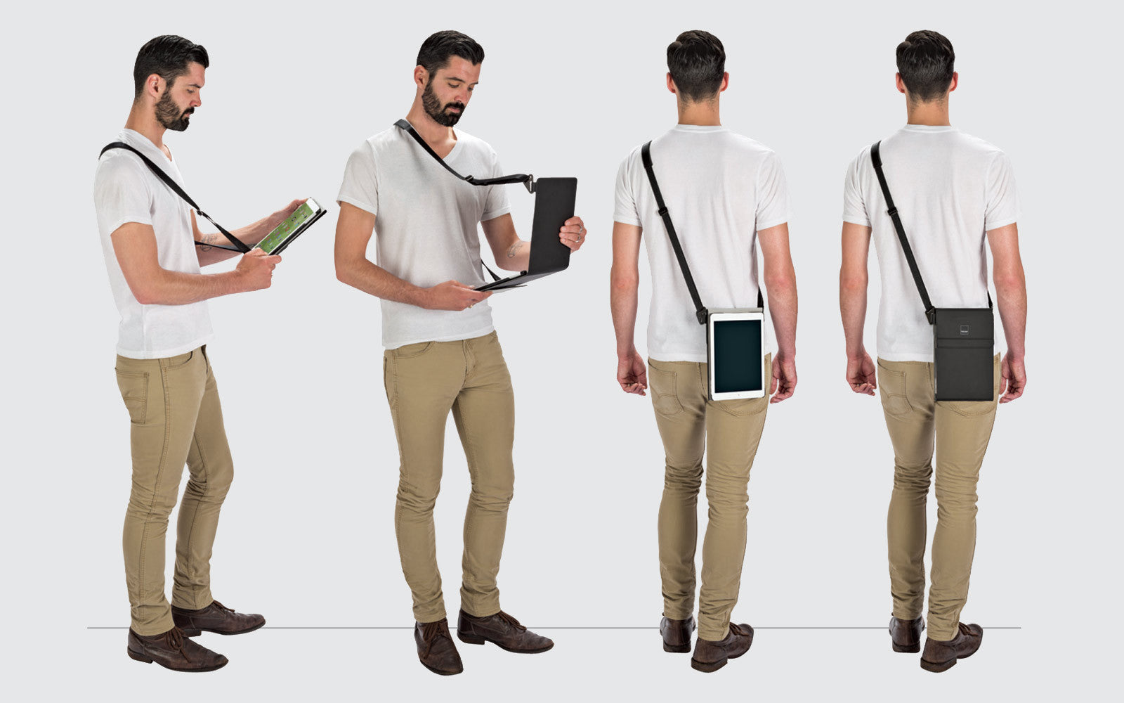 Acme Made Ergo Book Sling for iPad Air - Lightweight Crossbody Tablet Bag for Work, Travel & School - Perfect for Commuters & Students