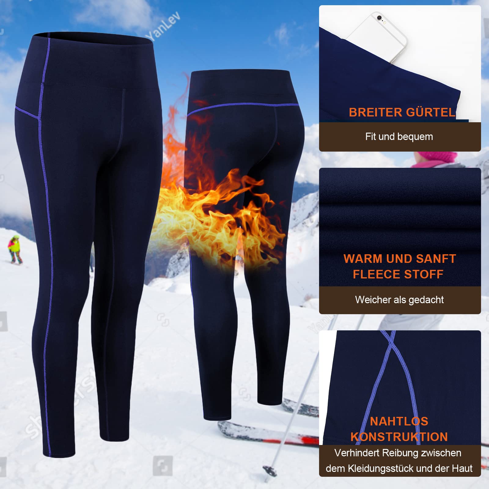TBoonor Women's Thermal Underwear Set - Breathable, Warm & Quick-Drying Base Layer for Skiing, Winter Sports & Outdoor Activities