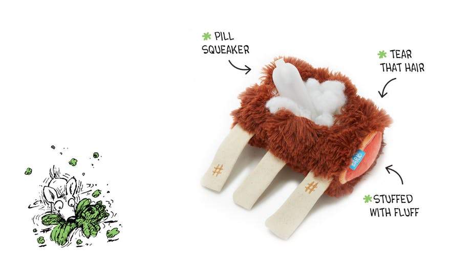 $18 ONLY: BarkShop Wreck of Lamb Dog Plush Toy - Soft & Durable Chew Toy for Aggressive Chewers, Perfect for Playtime & Training (Large Breed Dogs)