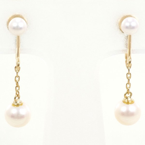 18K Yellow Gold Pearl Earrings for Women - Elegant Stud Earrings with Real Pearls - Perfect for Weddings, Parties & Special Occasions