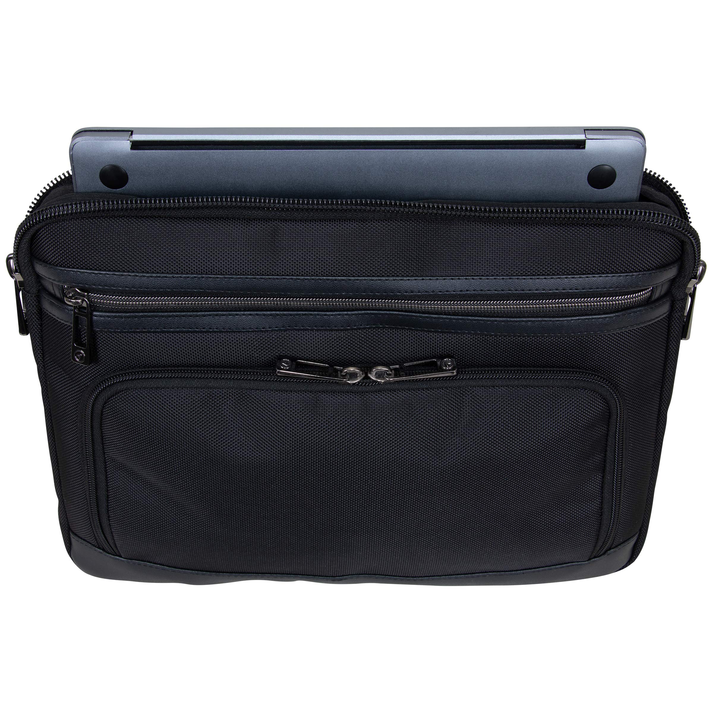 15.6 Inch Laptop Sleeve with Tablet Pocket - Water-Resistant Business Computer Bag for MacBook, Dell, HP - Perfect for Office, Travel & Commuting (Black)