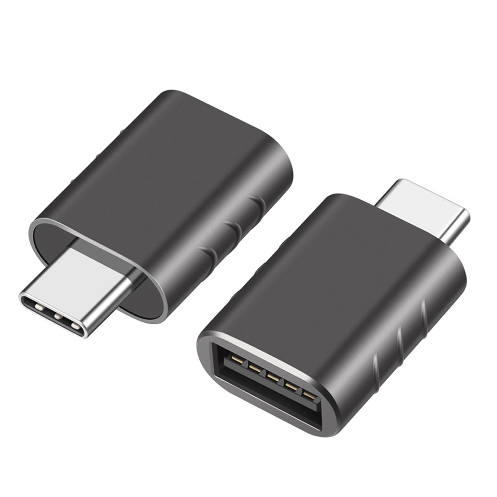ZUOQIANG USB to USB C Adapter 2 Pack - USB C Male to USB 3.0 Female OTG Converter - Compatible with MacBook, Samsung Galaxy, iPad Pro & More Type-C Devices - Fast Data Transfer & Charging (Black) - Perfect for Travel, Office & Home Use