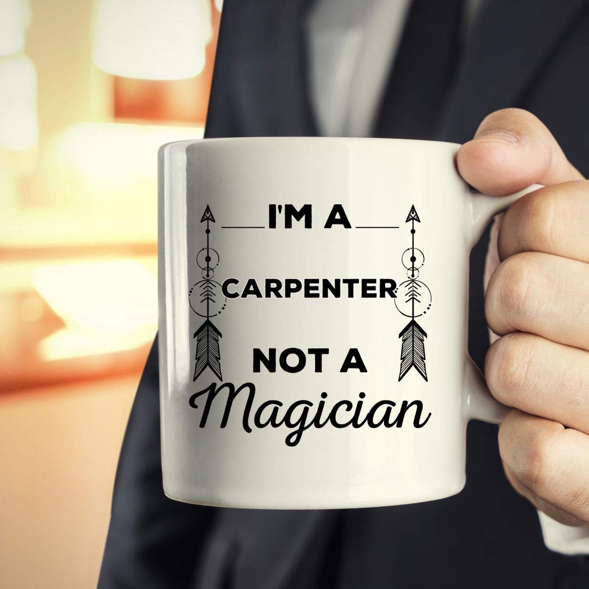 Funny Carpenter T-Shirt Gift Mug for Men & Women - Woodworker, Bricklayer, Wood Maker, Sculptor, Roofer Coffee Cup - Perfect for Workshop, Job Site & DIY Enthusiasts