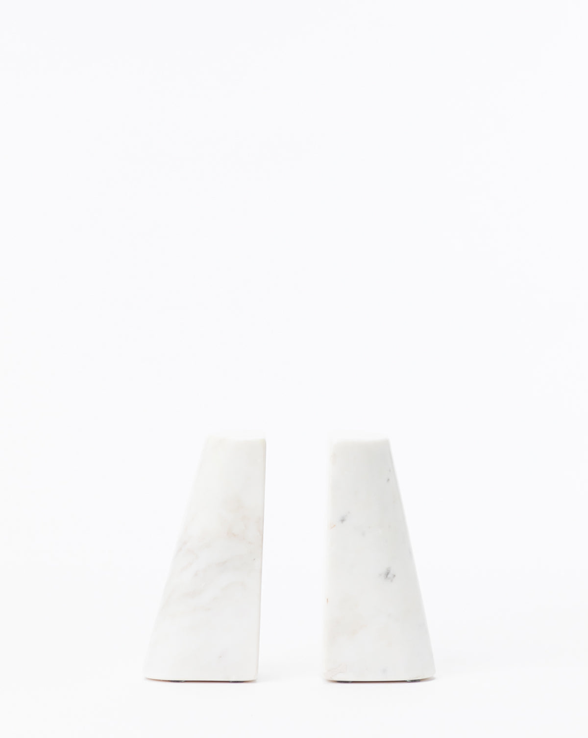 Elegant Tapered Marble Bookends Set of 2 - Heavy Duty Stone Book Holder for Shelves, Desks & Home Office Decor - Perfect for Organizing Books, Displaying Collectibles, and Adding Sophistication to Any Space