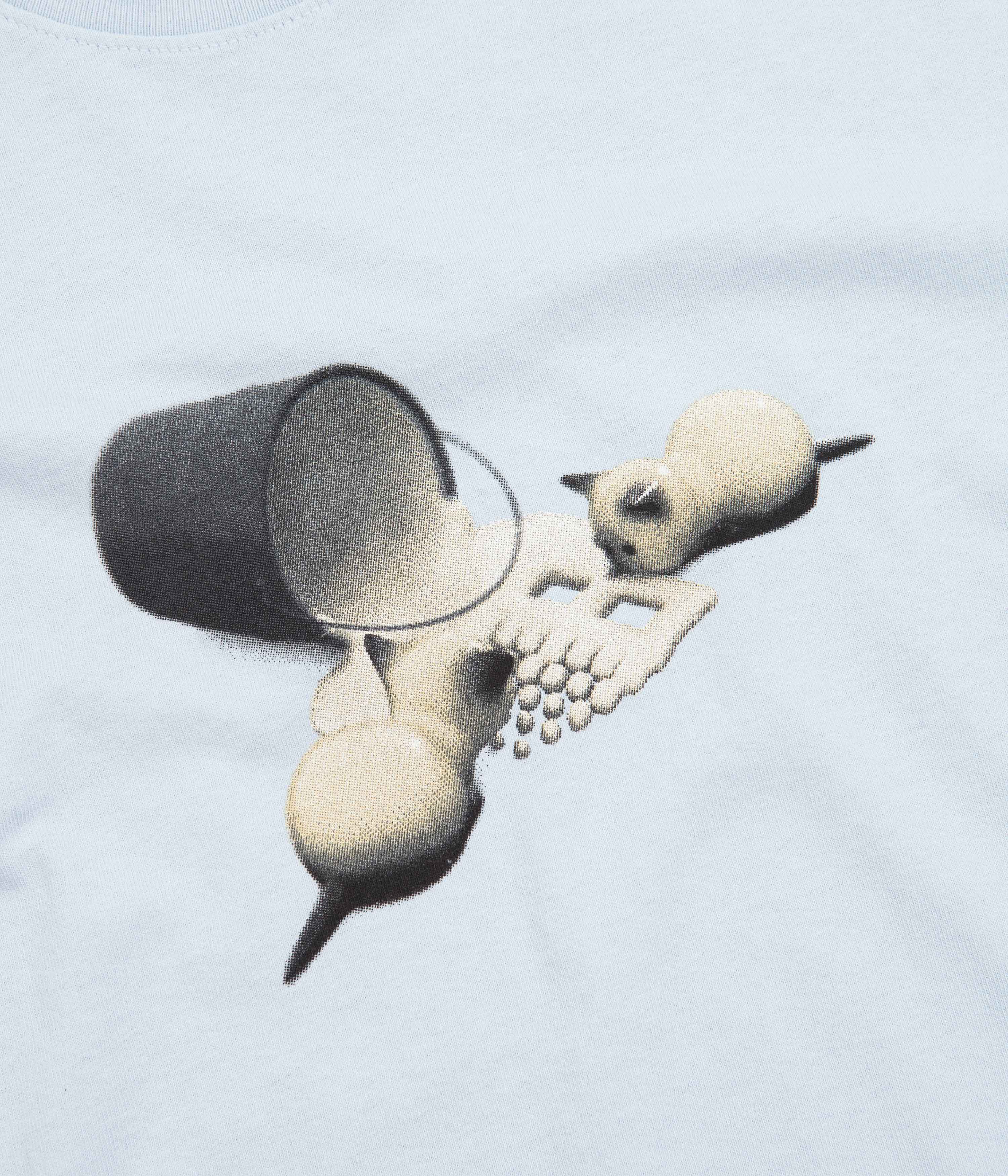 Vintage Bronze 56K Milk Graphic T-Shirt | Soft Powder Blue Cotton Tee | Casual Streetwear & Retro Gaming Outfit