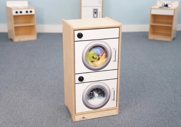 Let's Play Toddler Washer & Dryer Toy Set - White Pretend Play Laundry Machine for Kids (Model WB7265) - Perfect for Imaginative Play & Early Learning