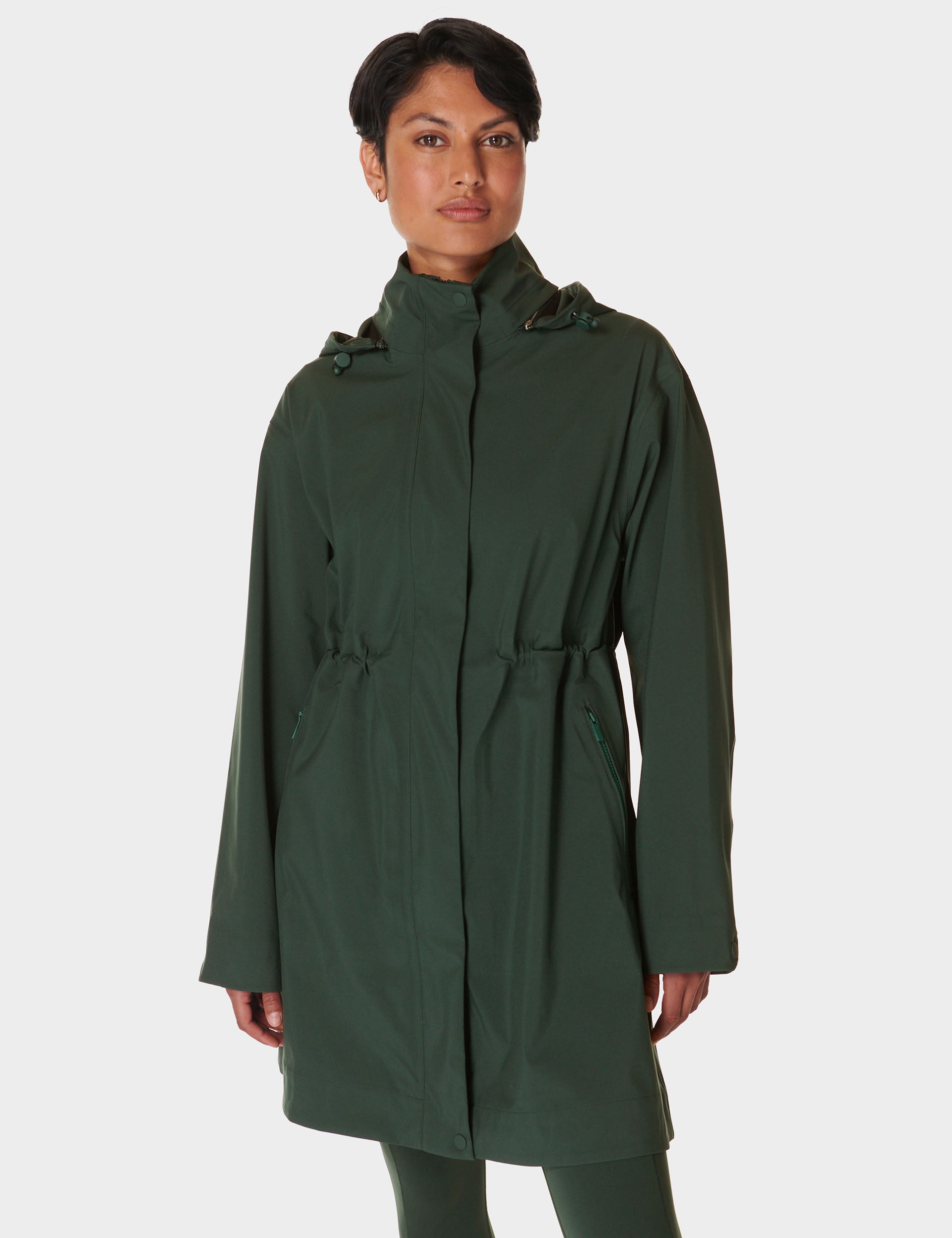 Waterproof Parka Jacket for Men & Women - Lightweight Trek Green Outdoor Raincoat for Hiking, Camping & Travel