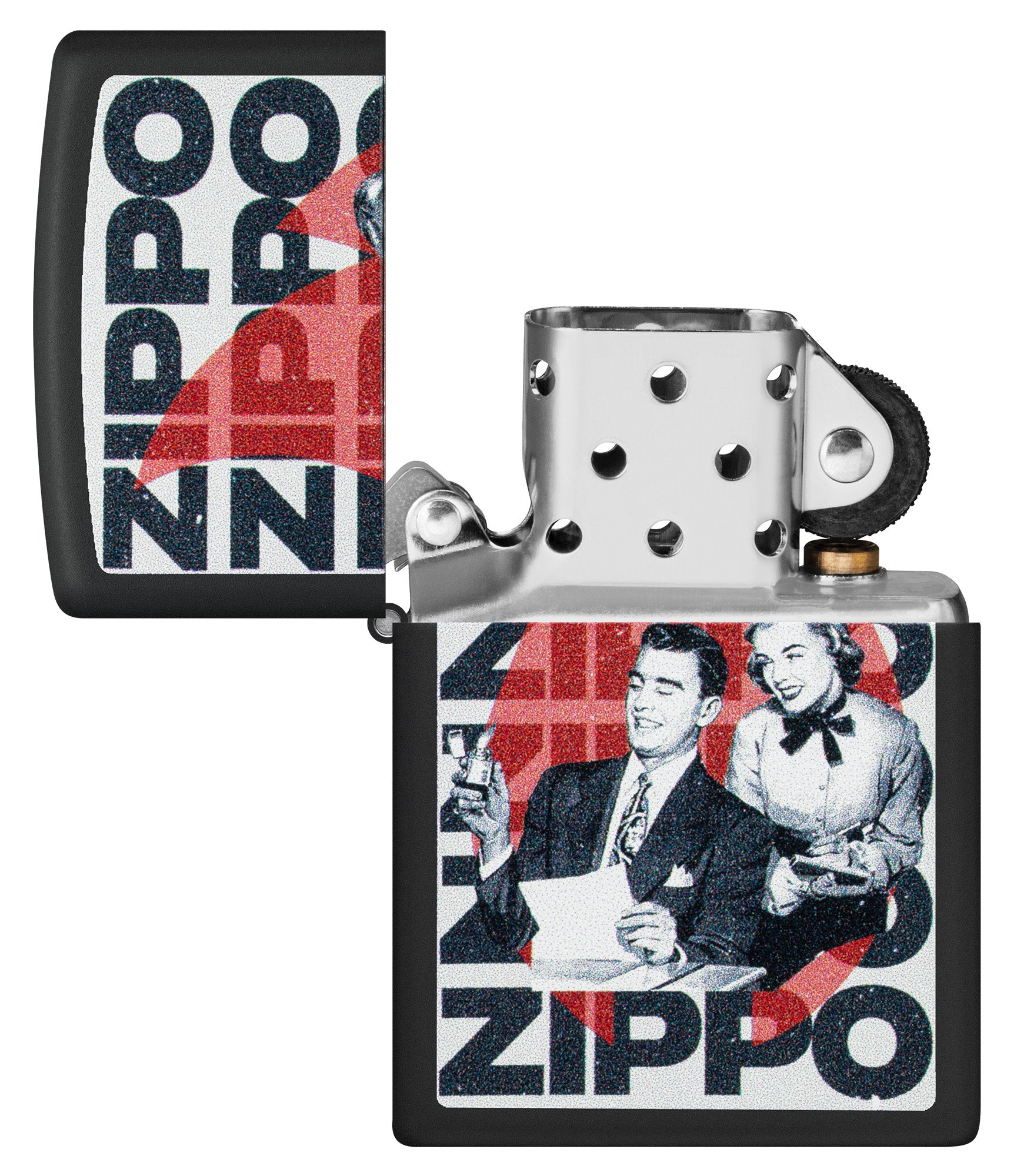 Vintage Zippo Lighter - Classic Windproof Metal Lighter with Unique Retro Design - Perfect for Outdoor Camping, Smoking, Collecting & Gifts