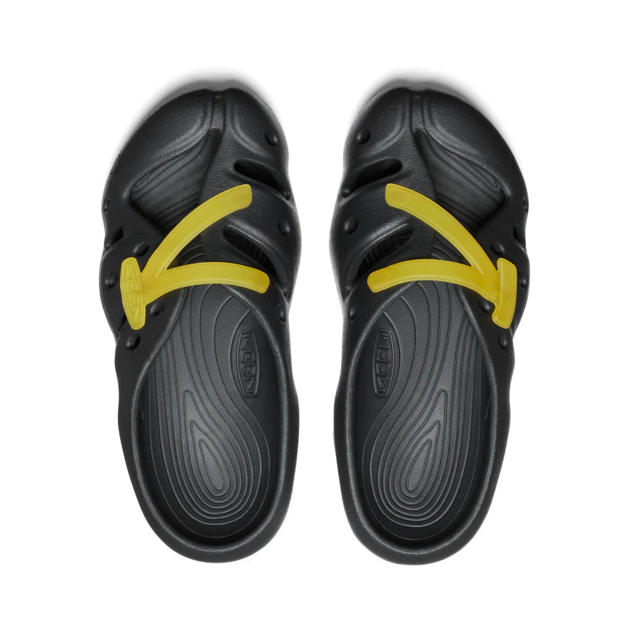 YOGEEZ Comfortable Clogs for Men & Women - Black/Keen Yellow - Slip-Resistant Garden Shoes for Outdoor, Beach, and Pool Use