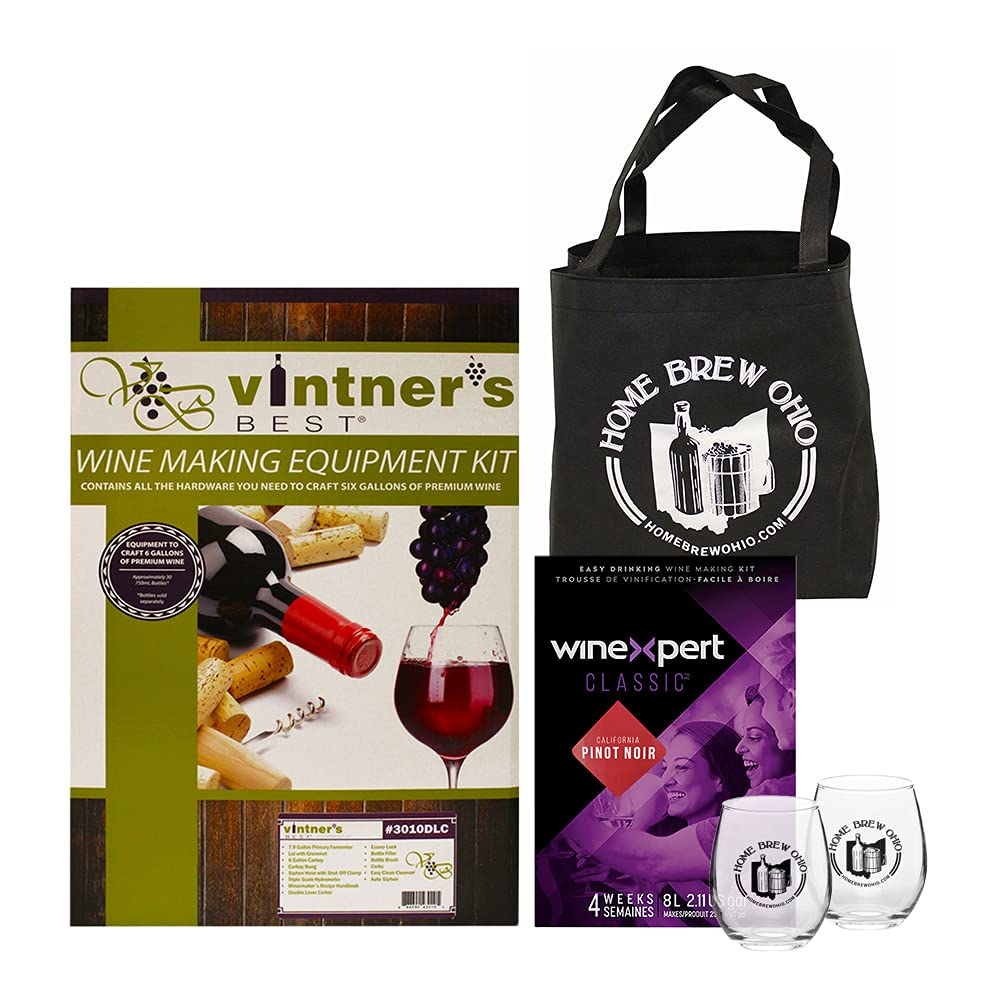 Premium 6 Gallon Pinot Noir Wine Making Kit - Complete Home Winemaking Starter Set for Beginners & Enthusiasts - Perfect for Gifts, Parties & DIY Winemaking Projects