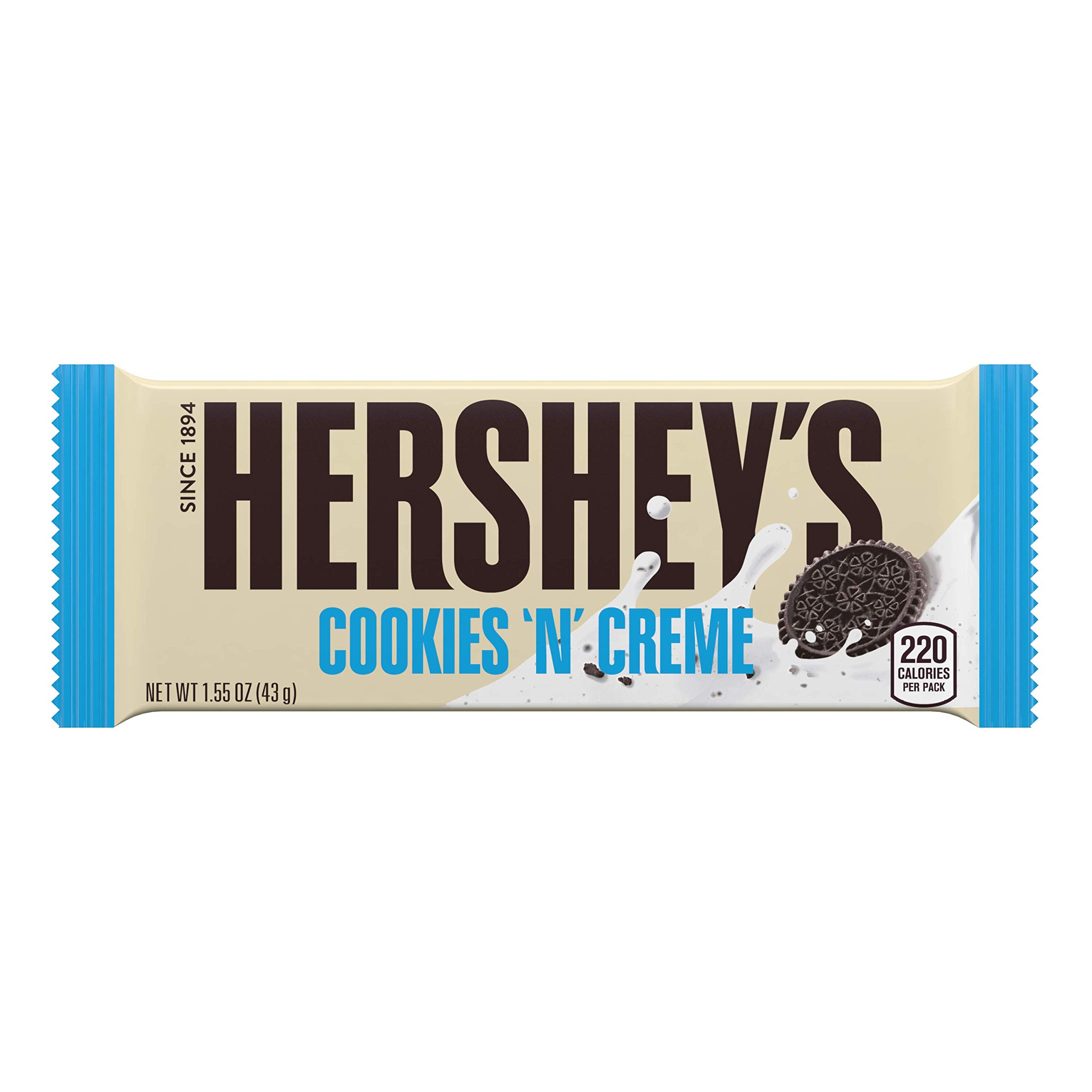 Hershey Cookies 'N' Creme Chocolate Bars - Bulk Pack of 36 Bars (36 x 43g) | Creamy White Chocolate with Cookie Bits | Perfect for Parties, Gifts & Snacking