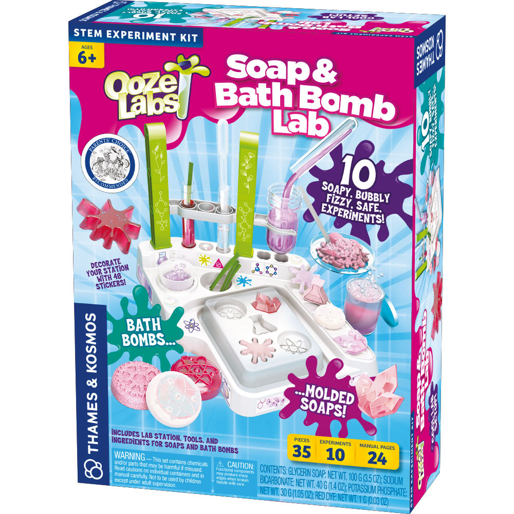 Ooze Labs: DIY Soap & Bath Bomb Making Kit for Kids - Fun Science Experiment & Creative Bath Time Activity for Birthday Parties & STEM Learning
