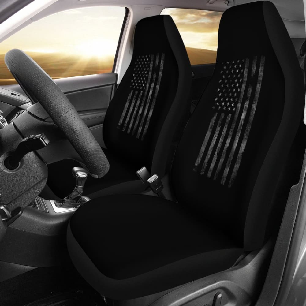 Premium American Flag Black Car Seat Covers - Durable & Stylish for Trucks, SUVs & Sedans - Perfect for Patriotic Drivers, Road Trips & Everyday Commute