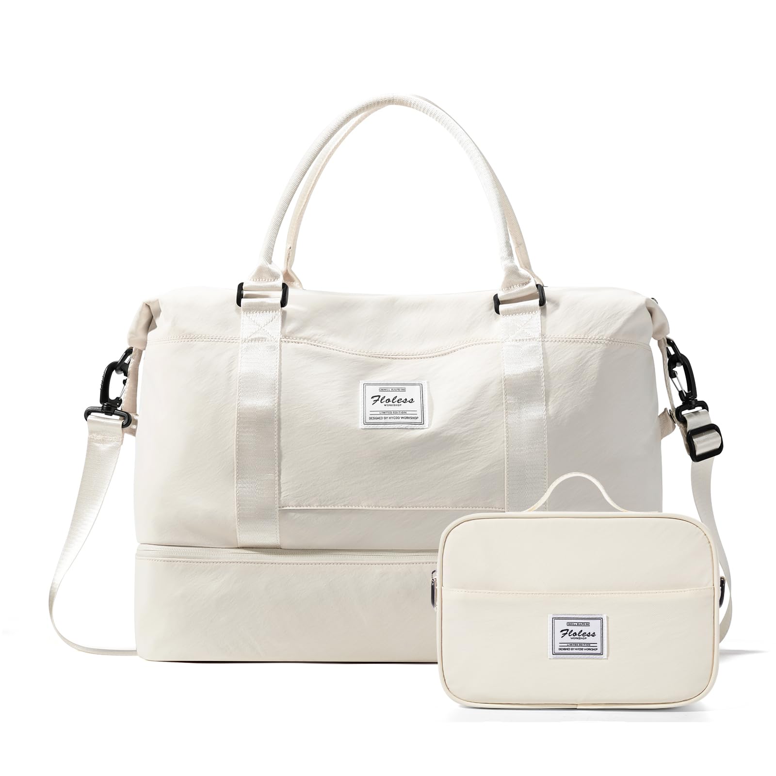 Best Travel Duffel Bag with Shoes Compartment - Women's Weekender Overnight Bag, Carry-On Personal Item & Gym Bag with Toiletry Pouch - Perfect for Business Trips, Gym Workouts & Weekend Getaways