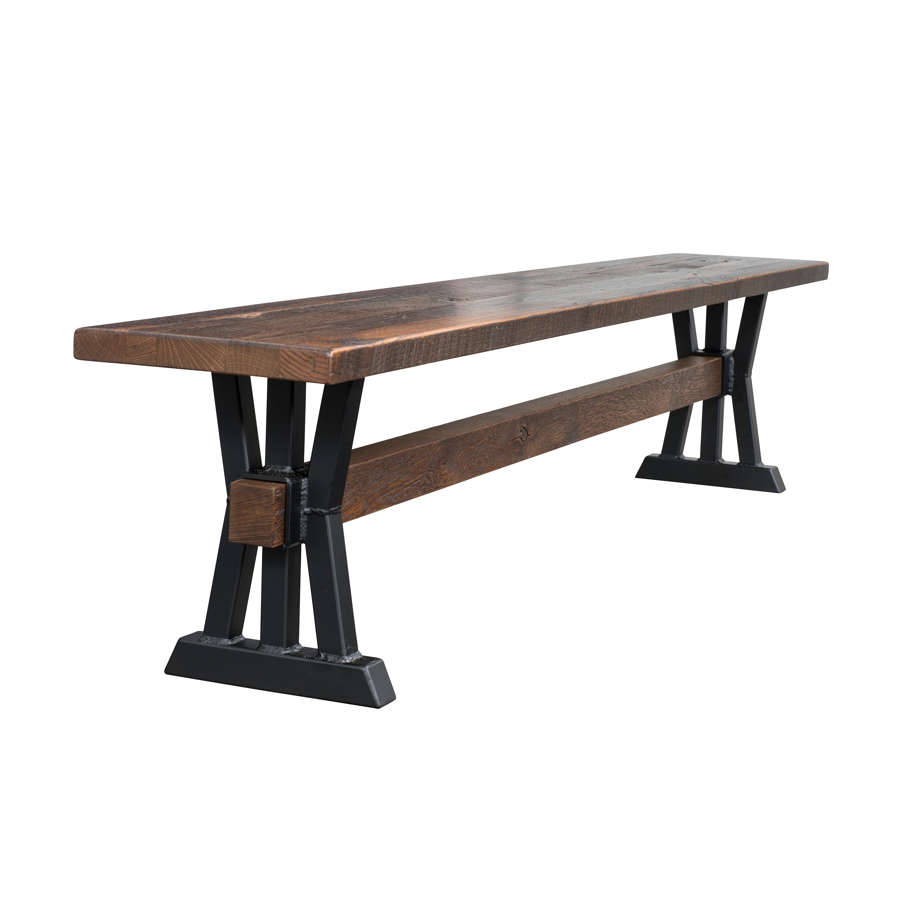 Boston Trestle Bench - Solid Wood Dining Bench for Kitchen Table, Farmhouse Style Entryway Seating - Perfect for Dining Room, Kitchen Island, and Hallway Decor