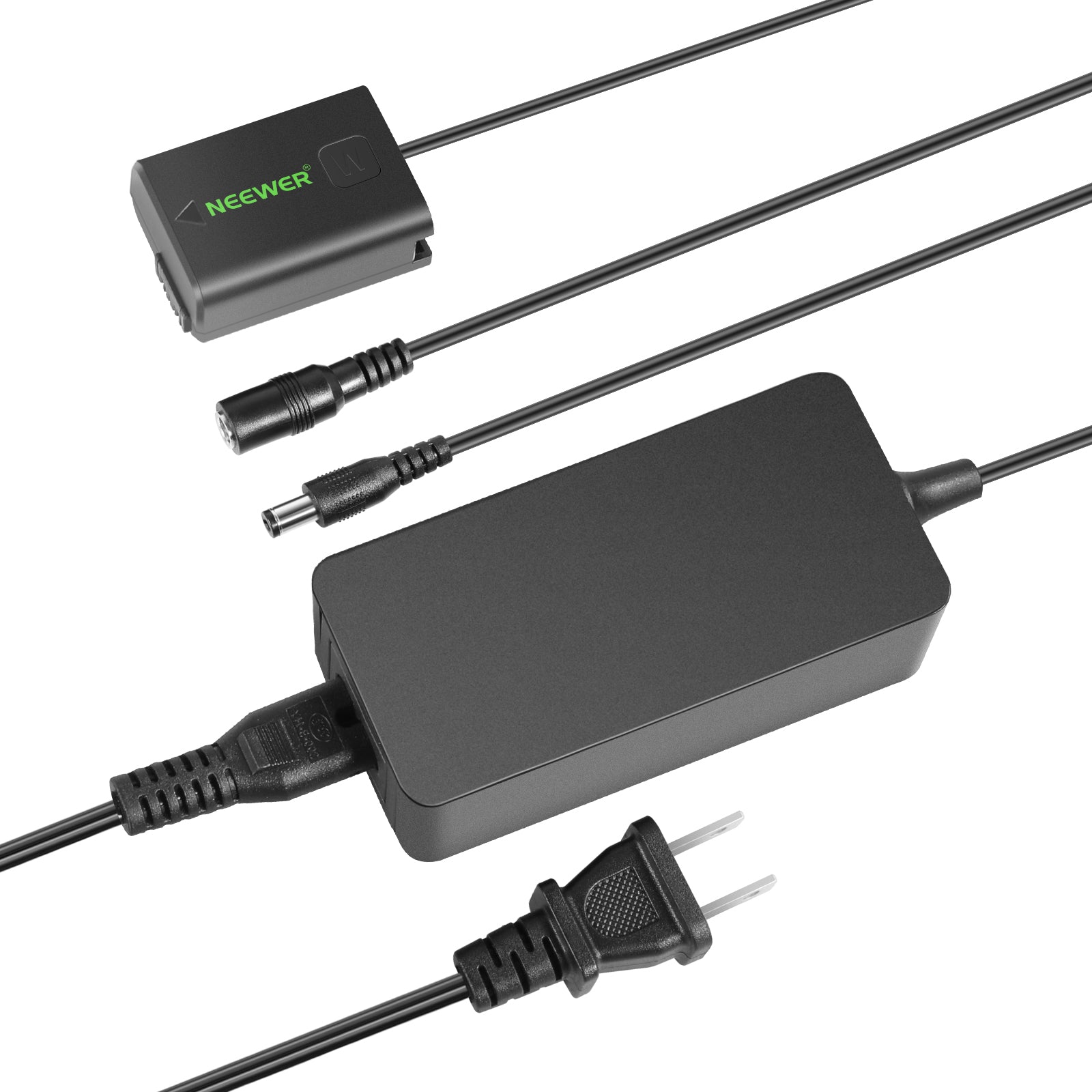 NEEWER NP-FW50 Coupler Dummy Battery for Sony Cameras - Power Adapter for Continuous Shooting, Vlogging, and Studio Photography