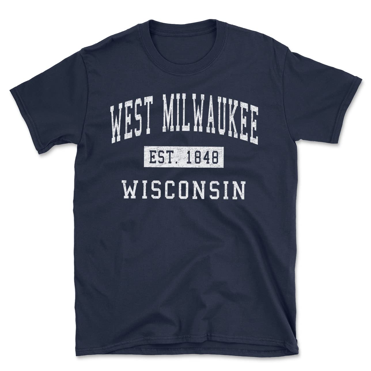 West Milwaukee Wisconsin Classic Established Men's Cotton T-Shirt - Vintage Style Comfortable Casual Tee for Everyday Wear, Travel & Outdoor Activities