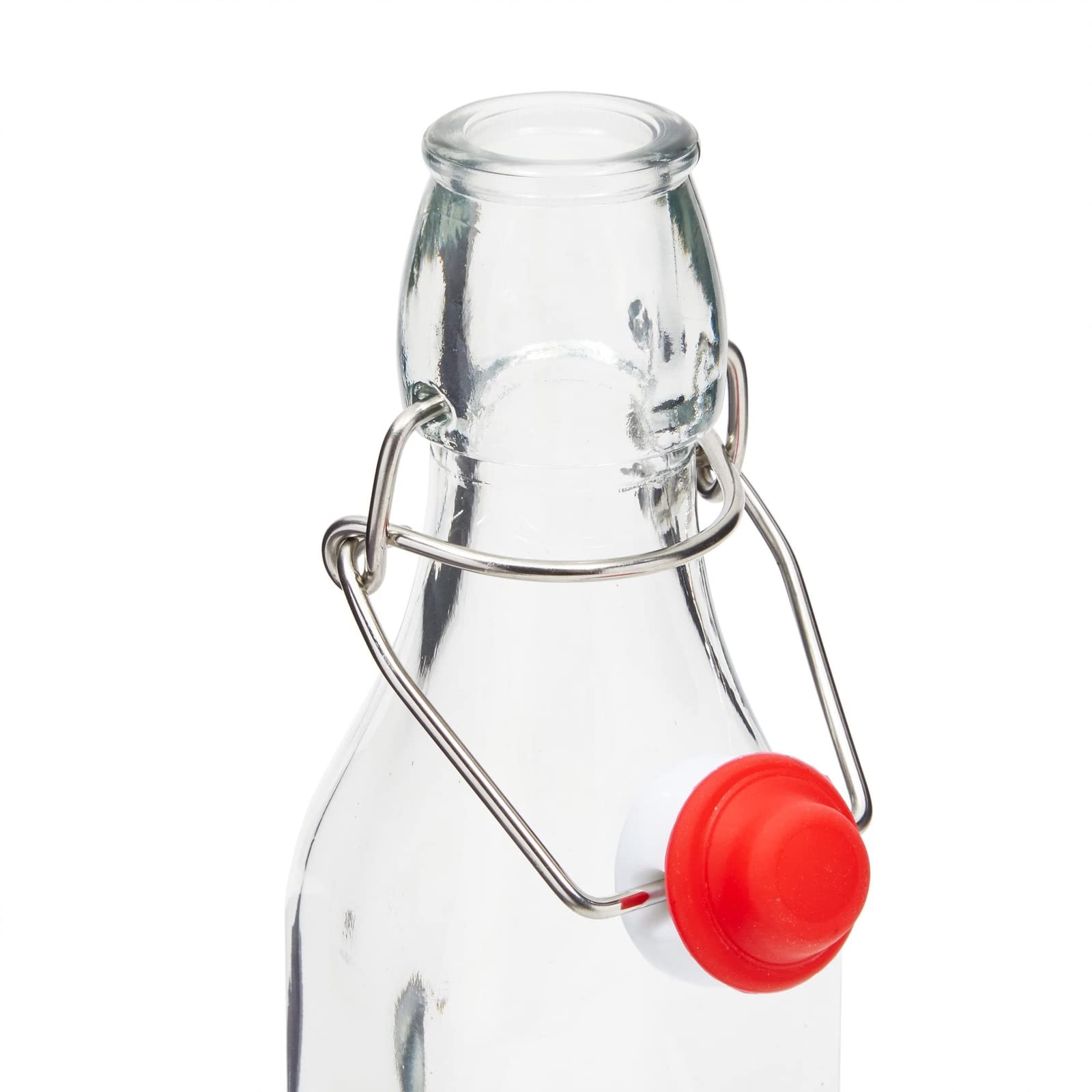 6-Pack 8oz Swing Top Glass Bottles with Airtight Stoppers & Cleaning Brush - Perfect for Hot Sauce, Vanilla Extract, Infused Oil, Syrup & Homemade Kombucha - Ideal for Kitchen Storage, DIY Gifts & Home Brewing
