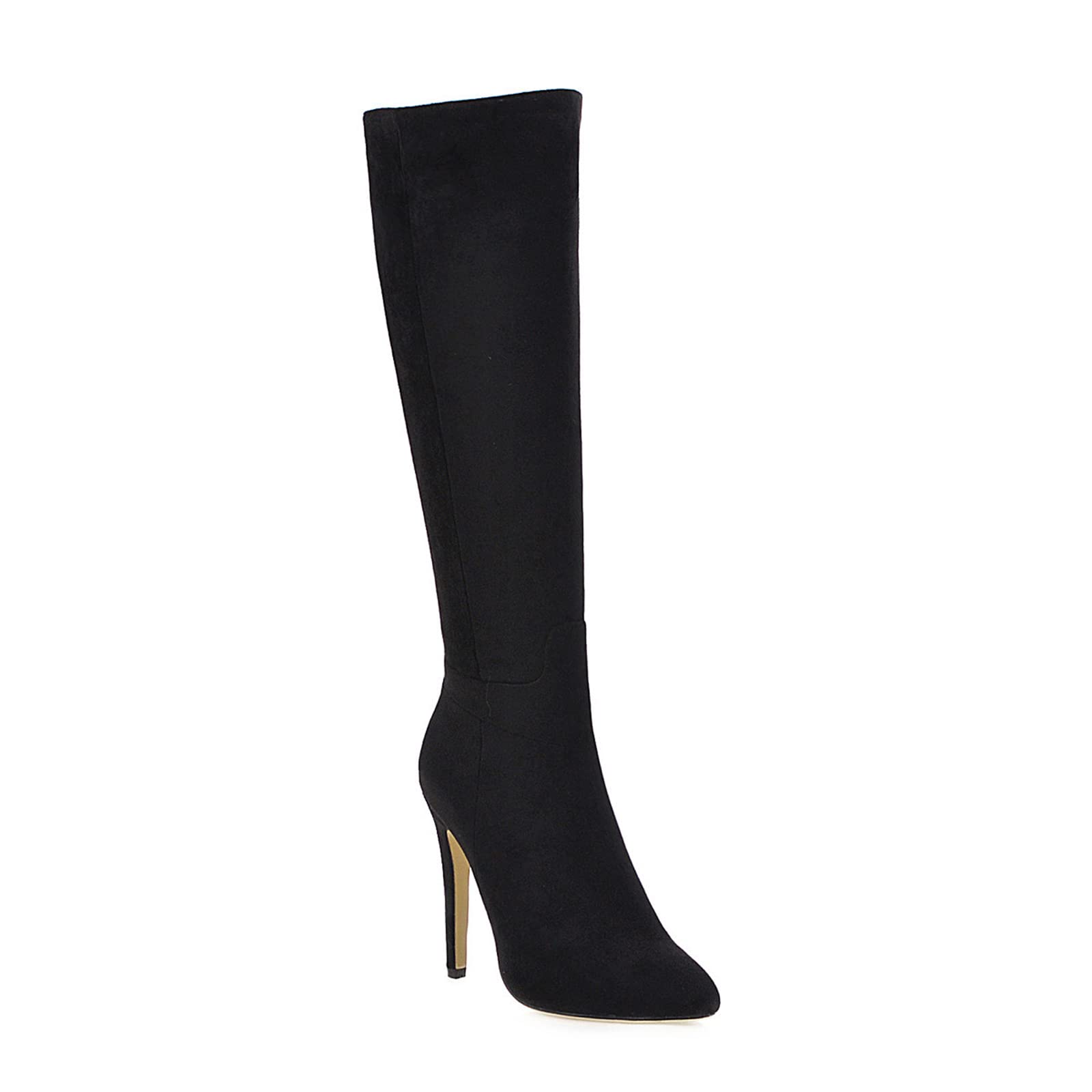 BFBSMZD Women's Knee High Boots with Side Zipper - Stylish Chunky Heel Party & Banquet Boots for Fall Winter - Comfortable Dress Boots for Work, Date Night & Holiday Events - Black Size 9 US