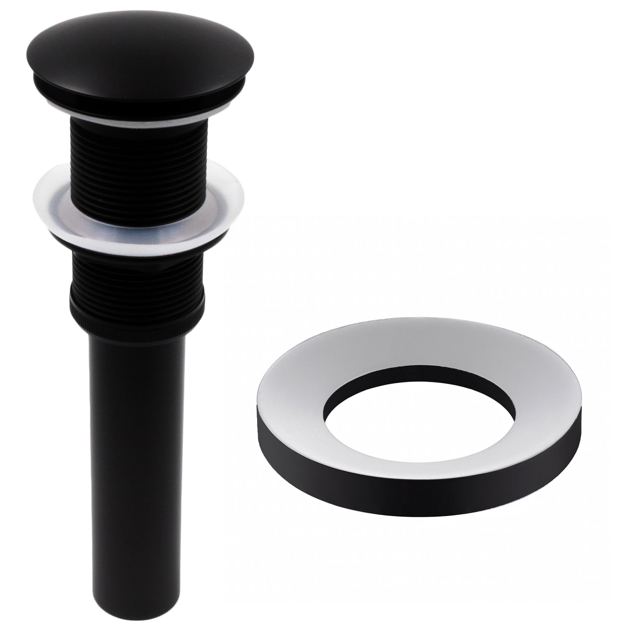 Novatto BIGIO Modern Matte Black Glass Vessel Bathroom Sink Set - Above Counter Bathroom Vanity Sink for Contemporary Home Decor, Spa & Luxury Bathroom Renovation