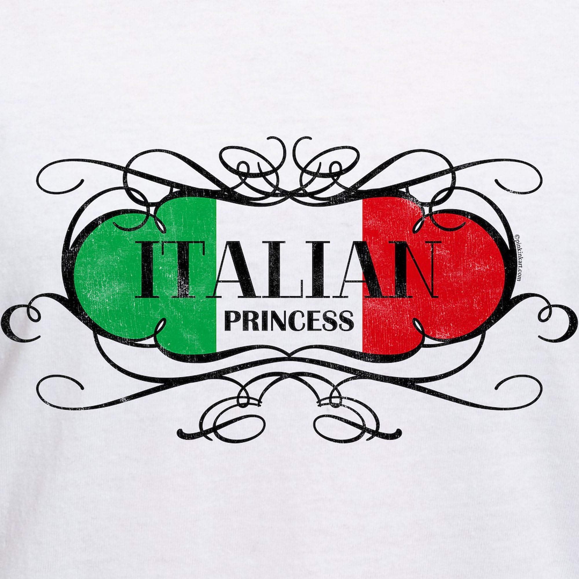 Italian Princess Women's V-Neck T-Shirt - Soft Cotton Comfort Fit Tee for Casual Wear, Gifts & Italian-Themed Events