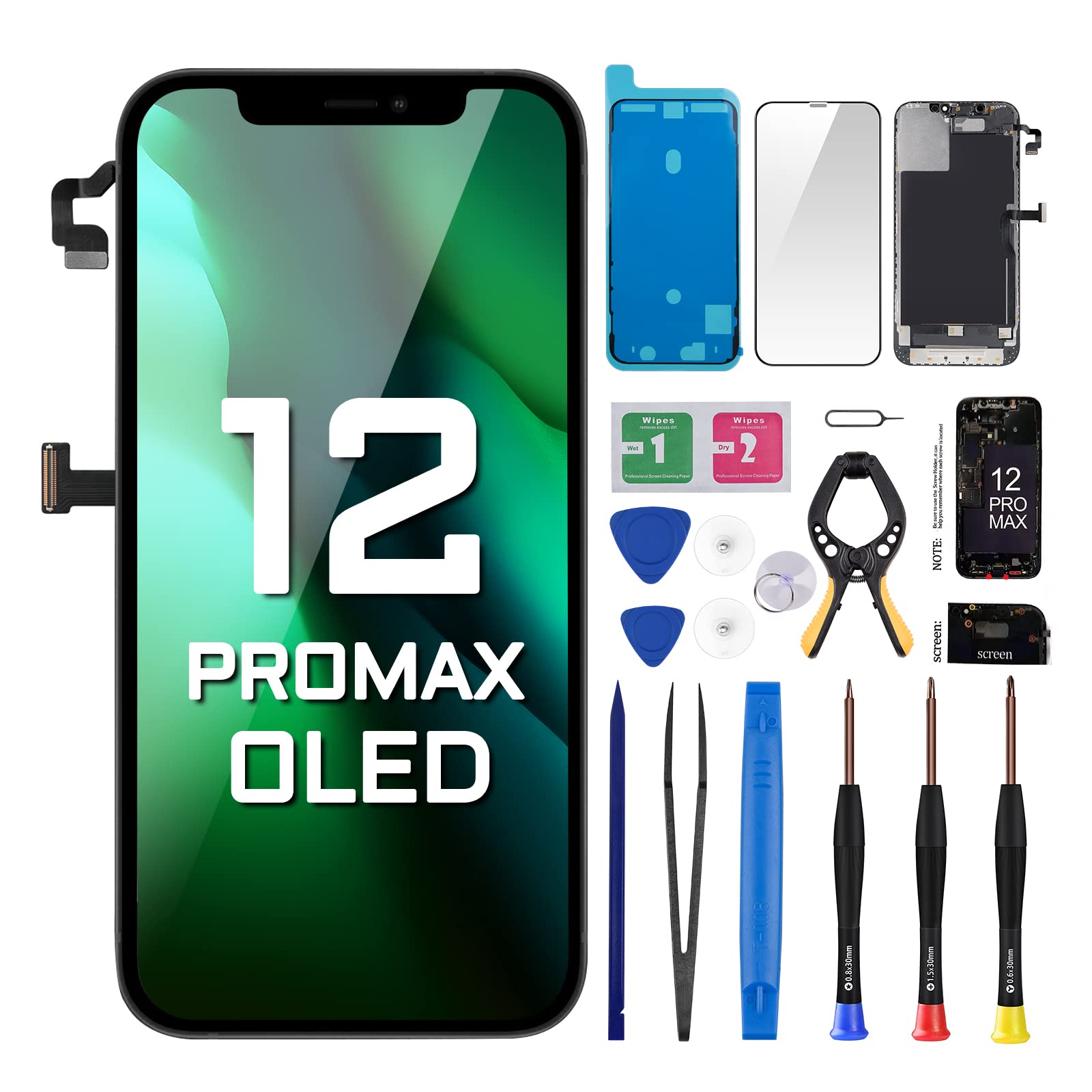 Original Title: [OLED for iPhone 12 pro max Screen Replacement with Ear Speaker Proximity Sensor OLED 3D Touch Display Digitizer 6.7