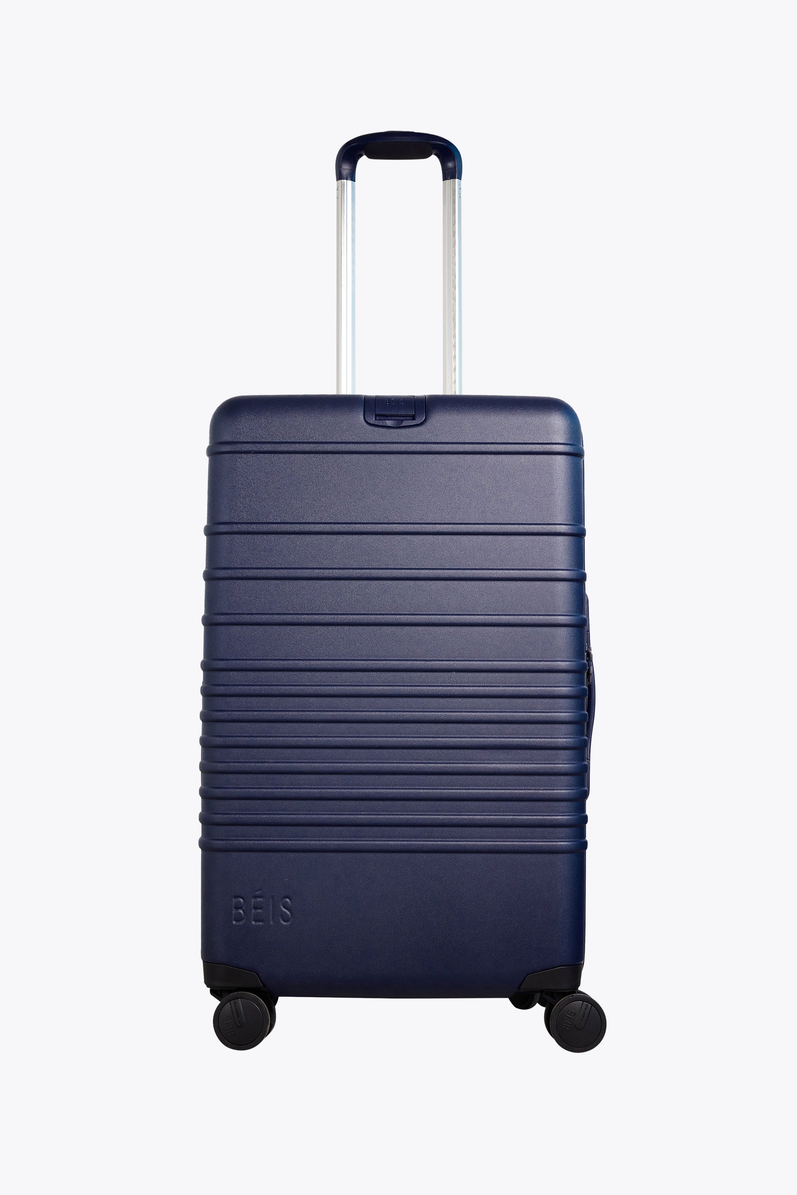 Navy Medium Check-In Rolling Luggage - Perfect for Air Travel & Business Trips