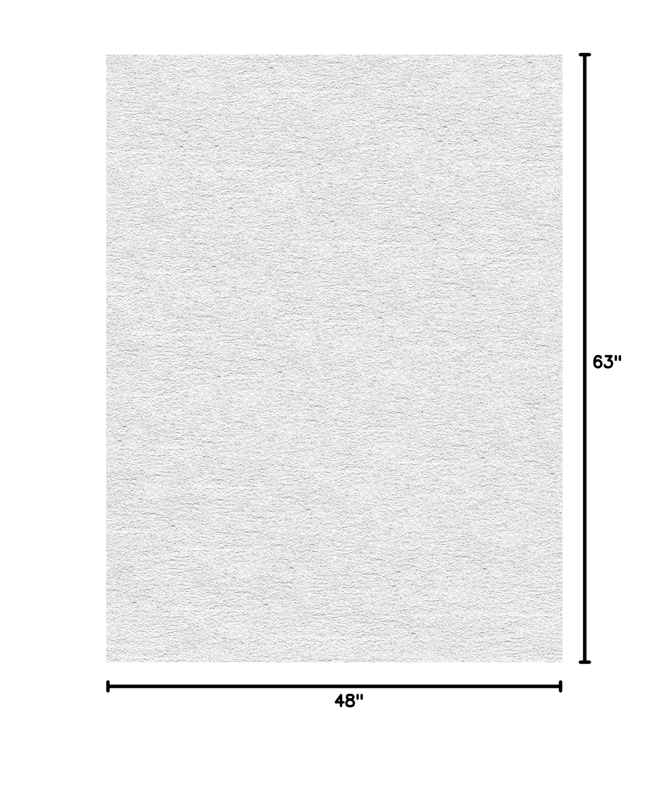 Alana White 4x6 Shag Rug - Soft Plush Area Rug for Living Room, Bedroom, Dining Room, Entryway, Kitchen & Nursery - Transitional Shaggy Carpet for Cozy Home Decor - Perfect for Family Rooms, Dorm Rooms & Pet-Friendly Spaces