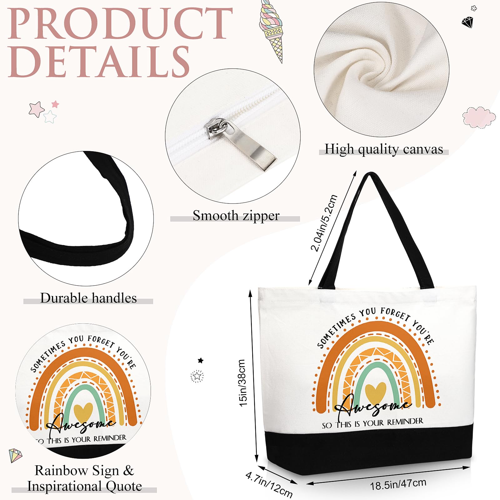 Silkfly 30 Pcs Canvas Tote Bags for Women - Teacher & Coworker Gifts for Appreciation