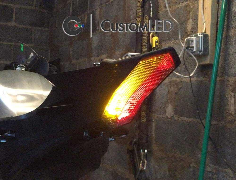 2022-2025 Yamaha YZF-R7 Smoked LED Tail Light - Blaster-X Integrated Brake Light with Bright LEDs, Easy Installation | Perfect for Night Riding & Custom Motorcycle Upgrades