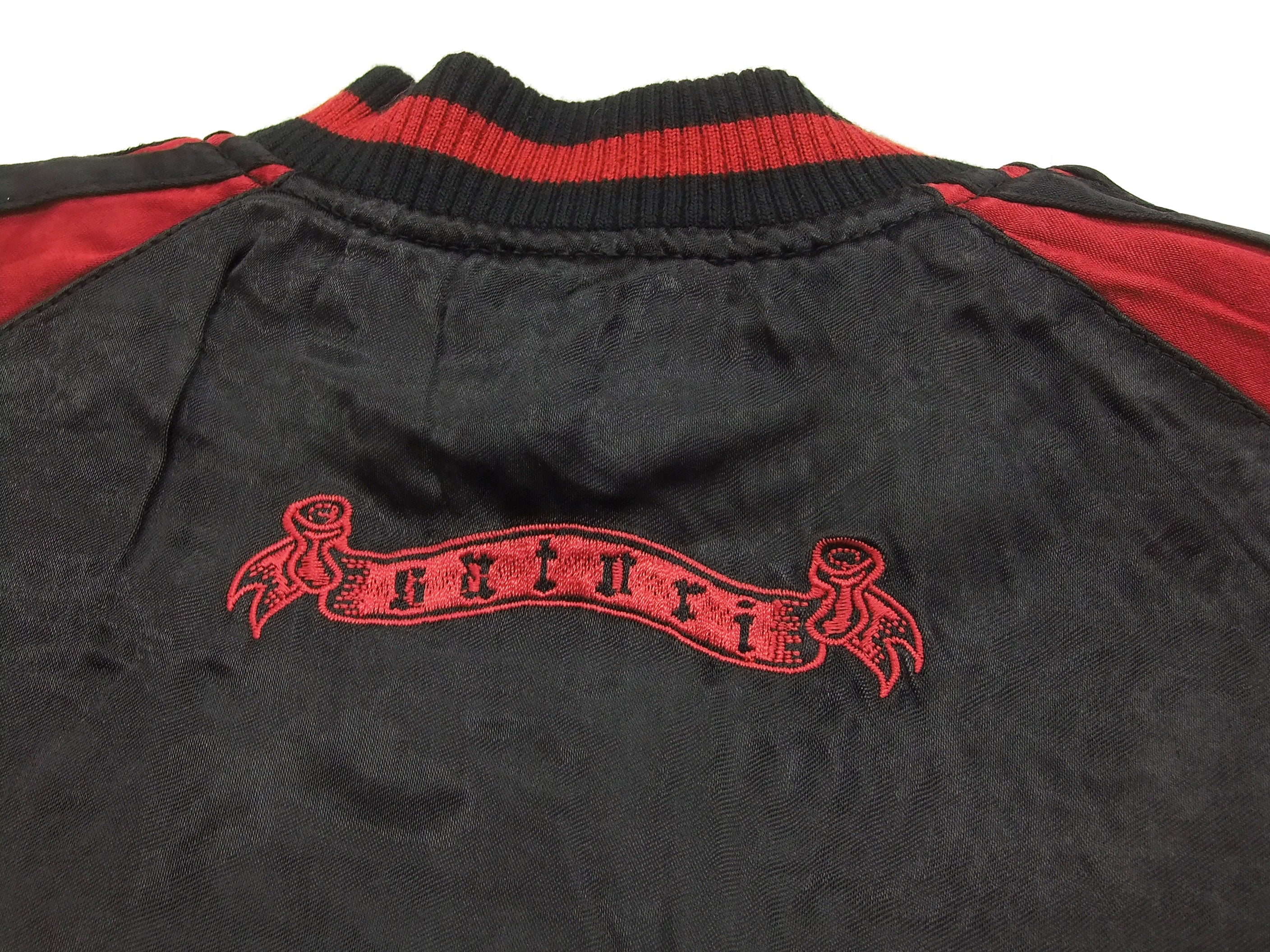 SATORI Japanese Souvenir Jacket Dragon Embroidery Men's Sukajan Bomber Jacket GSJR 001 Black/Wine - Vintage Streetwear for Casual Outfits & Fashion Statement