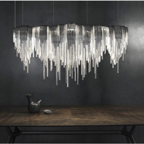 Atlantis Crystal Chandelier - Elegant Modern Ceiling Light Fixture for Dining Room, Living Room & Bedroom | Perfect for Home Decor & Wedding Venues